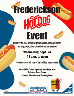 Frederickson Hotdog Event - Wednesday, Sept. 24, 11 a.m. to noon
