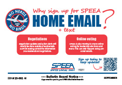 Why sign up for SPEEA home email and text?