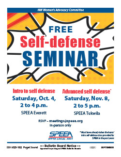 Intro to self defense - Saturday, Oct. 4, 2 to 4 p.m.