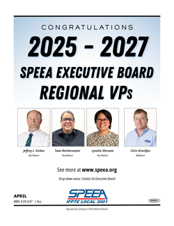 Congratulations 2025-2027 SPEEA Executive Board Regional VPs