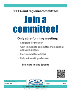 SPEEA and regional committees - Join a committee!