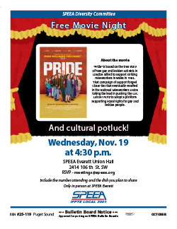 Movie night - Pride - and cultural potluck