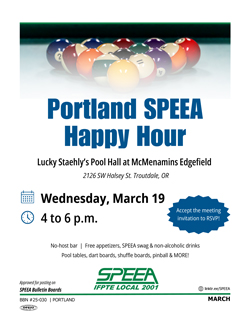 Portland SPEEA Happy Hour