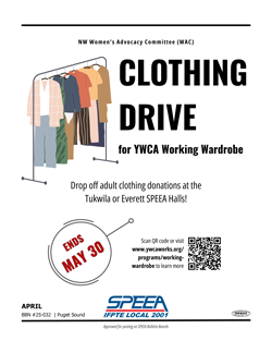 Clothing Drive for YWCA Working Wardrobe