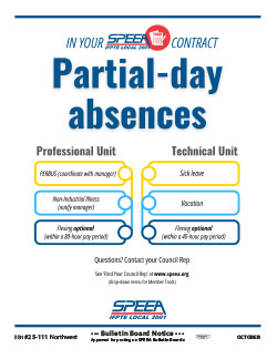 Prof/Tech - In your SPEEA Contract: Partial-day absences
