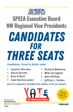 SPEEA Executive Board Northwest VP Candidates