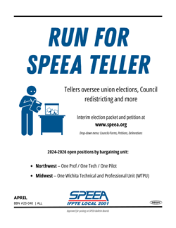 Run for SPEEA Teller