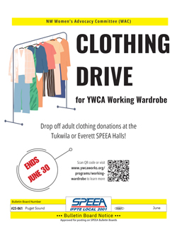 Clothing Drive for YWCA Working Wardrobe