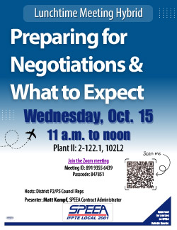 Preparing for Negotiations - Wednesday, Oct. 15, 11 a.m. to noon