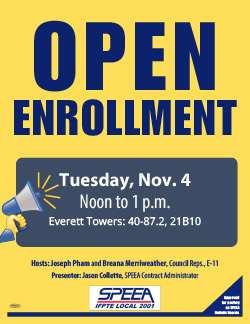 Open Enrollment - Tuesday, Nov. 4, Noon to 1 p.m.