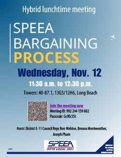 SPEEA Bargaining Process - Everett - Wednesday, Nov. 12, 11:30 a.m. to 12:30 p.m.