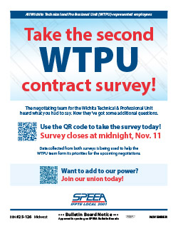 Take the second WTPU contract survey!