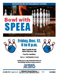 Bowl with SPEEA - Friday, Dec. 12, 6 to 8 p.m.