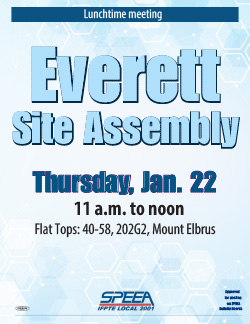 Everett Site Assembly - Thursday, Jan. 22, Flat Tops