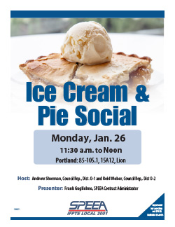 Ice Cream and Pie Social - Portland, Monday, Jan. 26