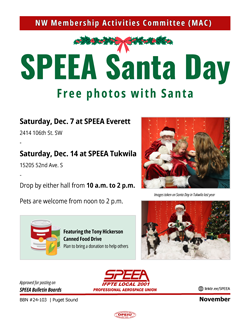 SPEEA Santa Day - Free photos with Santa