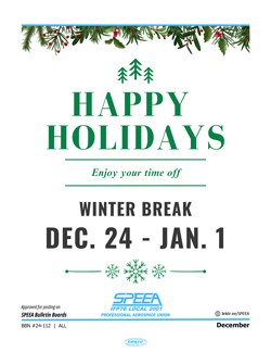 Happy Holidays - Winter Break Dec. 24 - Jan. 1