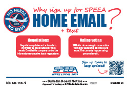 Why sign up for SPEEA home email and text?