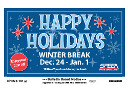 Winter Break Dec. 24 - Jan. 1