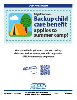 Backup child care benefits applies to summer camp