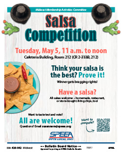 Salsa Competition - Tuesday, May 5 at 11 a.m.