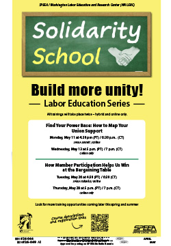 Find Your Power Base: How to Map Your Union Support - Monday, May 11, 6:30 p.m. & Wednesday, May 13, 7 p.m.