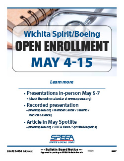 Wichita Spirit/Boeing Open Enrollment May 4-15