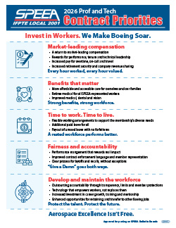 SPEEA - 2026 Prof and Tech Contract Priorities