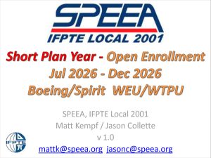 SPEEA Short Plan Year July - Dec 2026 Boeing/Spirit Open Enrollment