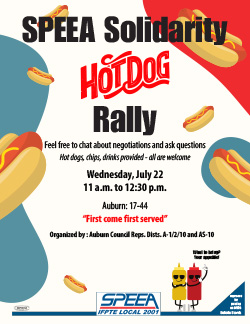 SPEEA Solidarity Hot Dog Rally – Auburn