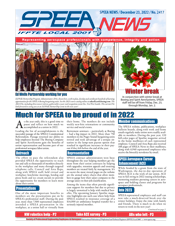 SPEEA Newsletter - December 23, 2022