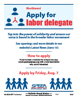 Northwest - Apply for labor delegate