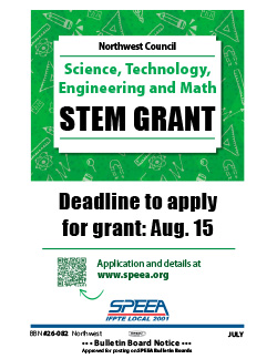 STEM grant deadline - Aug. 15