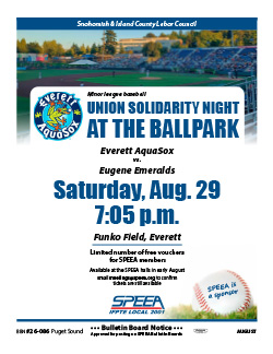 Union Solidarity Night at the Ballpark – Everett Aquasox