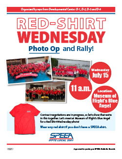Red Shirt Wednesday Photo Op and Rally - Weds. July 15, 11 a.m.